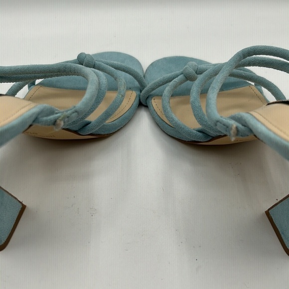 Nine West Light Blue Suede Strappy Slip On Heels Size 5.5 New with tags! - Picture 5 of 9